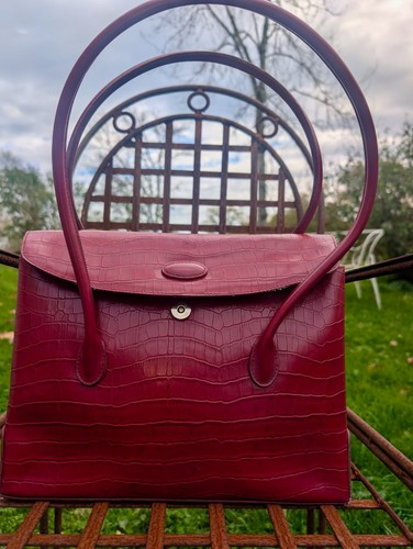 Sac cuir rouge rubis - rouge,