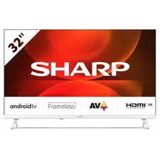 Téléviseur SMART TV Sharp 32" LED HD DVB-T2 Android 32FH2EA SANS CADRE Blanc