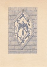 Exlibris Livre Plaque Klischee Henry-Andre 1857-1932 Schwalbe