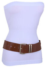 Femme Large Marron Simili Cuir