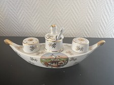 * SALIERE POIVRIERE MOUTARDIER GONDOLE SOUVENIR D’Alsace