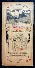 Carte routière  Michelin N° 44 - Montpellier  ( Années   1910 )   Bon état