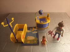 Playmobil 3207 chambre mobilier bebe baby room nursery vintage maison moderne