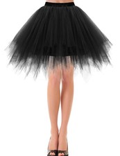 Jupe tulle femme noir courte - tulle,