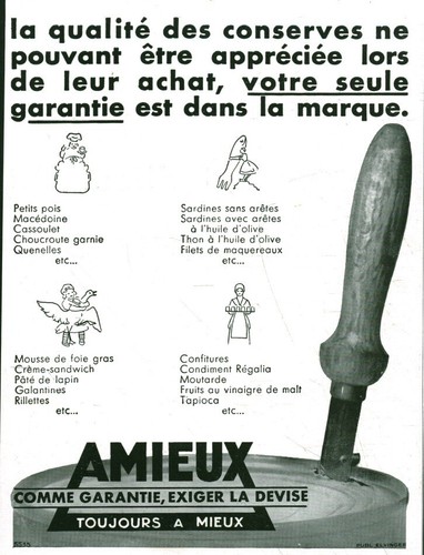 Publicité ancienne conserves