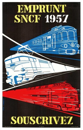 Affiche poster sncf 1957 - affiche,