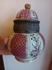 pot pourri porcelaine Samson monture argent massif 19 ème