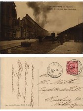 CPA AK MESSINA Rovina e incendio del Municipio ITALY (494138)