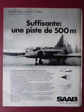 1/1969 PUB SAAB AIRCRAFT SAAB 37 VIGGEN FIGHTER ORIGINAL FRENCH AD