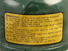 DECAL DECALCOMANIE  LAMPE COLEMAN 1944 OPERATION  . jeep willys dodge us  ww2