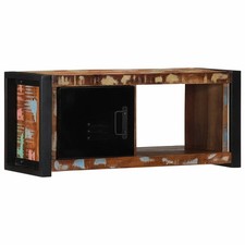 Meuble TV 80x30x35 cm bois massif de manguier brut banc tv meuble hifi vidaXL