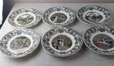 Lot de 6 assiettes, décor "un