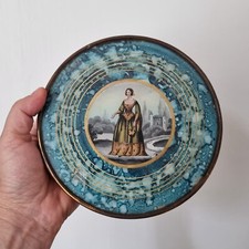 Grande BOITE A Délices Eventail FIXE SOUS VERRE XIXè 1840 Confiserie EGLOMISE