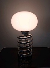 ANCIENNE LAMPE SPIRALE INGO MAURER AVEC LE VRAI GLOBE OVALISE !