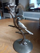 Ancien Bougeoir Oiseau En