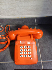 Téléphone Orange à touches SOCOTEL France vintage 70-80's