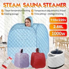 2.68L Sauna à vapeur portable Pot de vapeur chauffé Tente Home Spa Detox Therapy