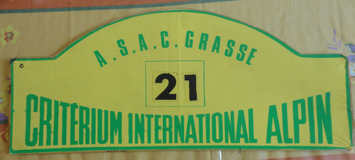 Ancienne plaque rallye - plaque,