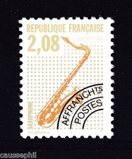 es - FRANCE Préos n°215a Saxophone 1992 dentelé 12, **, RARE