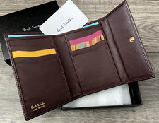 Porte-Monnaie Trifold En Cuir Damson Paul Smith BNIB