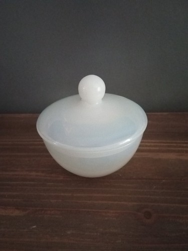 Bonbonnière opaline blanc - bonbonnière,