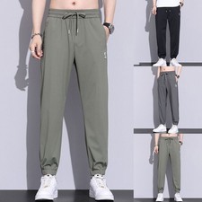 Pantalon de jogging d??contract?? ample pour hommes avec taille ??lastique et mo