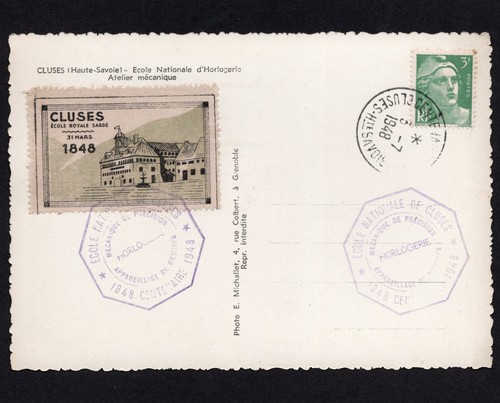 Carte postale cluses école - cluses,