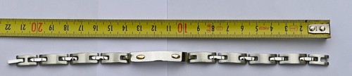 Bracelet acier pastilles - acier, or