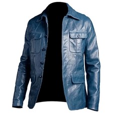 Homme Véritable Cuir Blazer