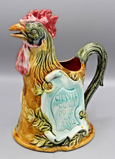 Ancien pichet barbotine coq - pichet,