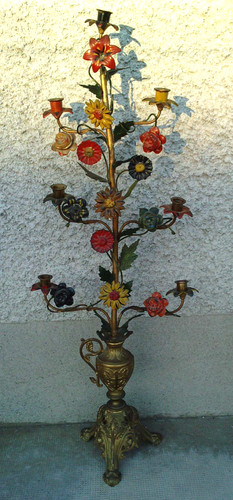 Ancien candelabre eglise - candelabre,
