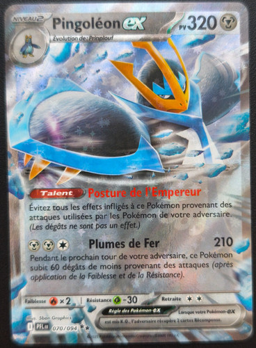 Carte pokémon pingoléon - pokémon, ex