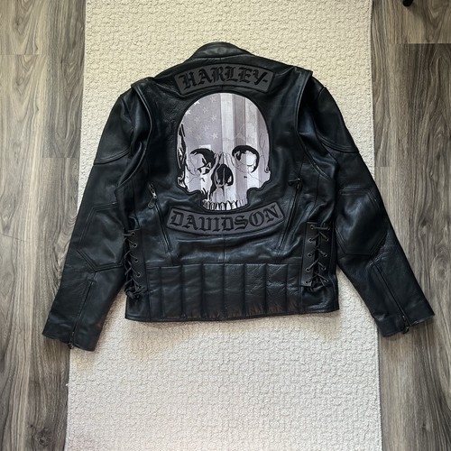 Genuine leather with skull - genuine,