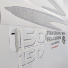 Kit Autocollants de Remplacement Compatible Yamaha 150 cv 4 Temps 2002-06