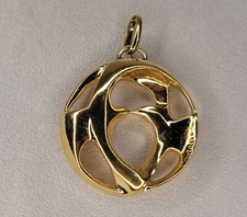 rené Coutelle pendant sculpture oiseau colombe bronze doré numéroté signé 