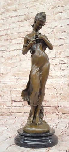 Statue bronze fille - fille, nue