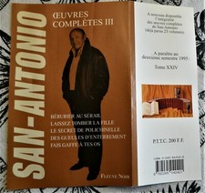 SAN-ANTONIO - OEUVRES COMPLETES - FLEUVE NOIR 1995 - TOME 3 - TBE