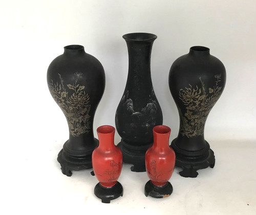 Vases laque de - 5, en