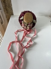 Ancien Chapeau de paille Pour