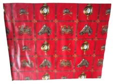 Nappe Toile Cirée Vintage Décor Style Hermès Chevaux Calèche Lanterne