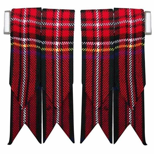 Flashes kilt tartan - de, noir
