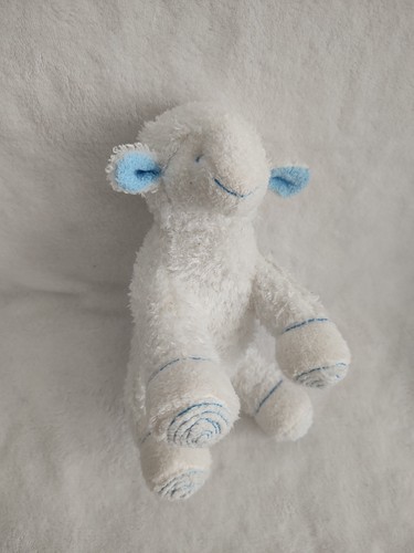 Peluche doudou mouton blanc - peluche,