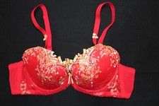 Red Lace underwire push-up Bra