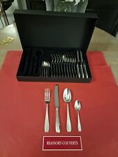 MÉNAGÈRE SFAM RAMBOUILLET ART DÉCO 24 PIECES TRÈS BEL ÉTAT METAL ARGENTÉ 