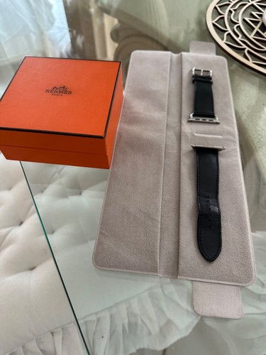 Bracelet cuir noir hermès - cuir,
