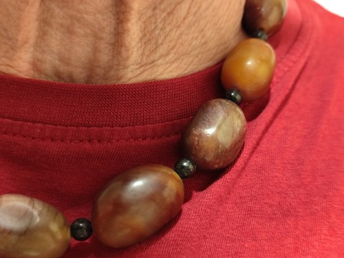 Collier jade 15 - (jadéïte),