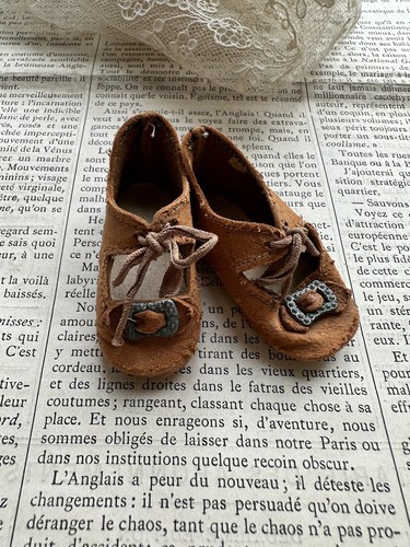 Chaussures cuir poupée - cuir, de