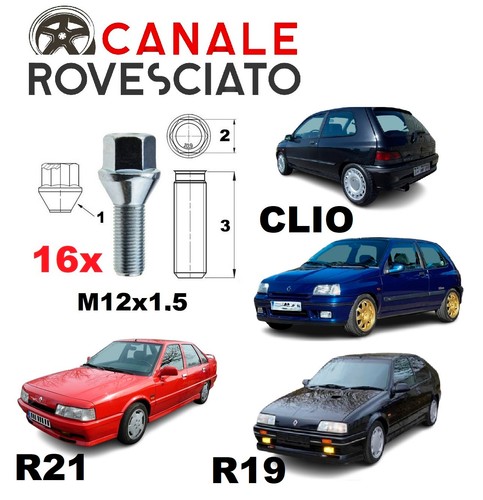 Kit boulons renault clio - kit, 16