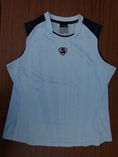 Débardeur haut maillot femme bleu à rayures stretch NIKE DRI FIT 40 / 42 TBE