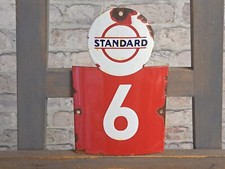 Plaque émaillée STANDARD 9,4x5,9" (24x15cm) belle enseigne de magasin ancienn...